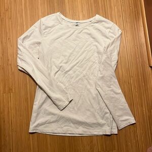 Uniqlo cotton heattech long sleeve in cream sz s